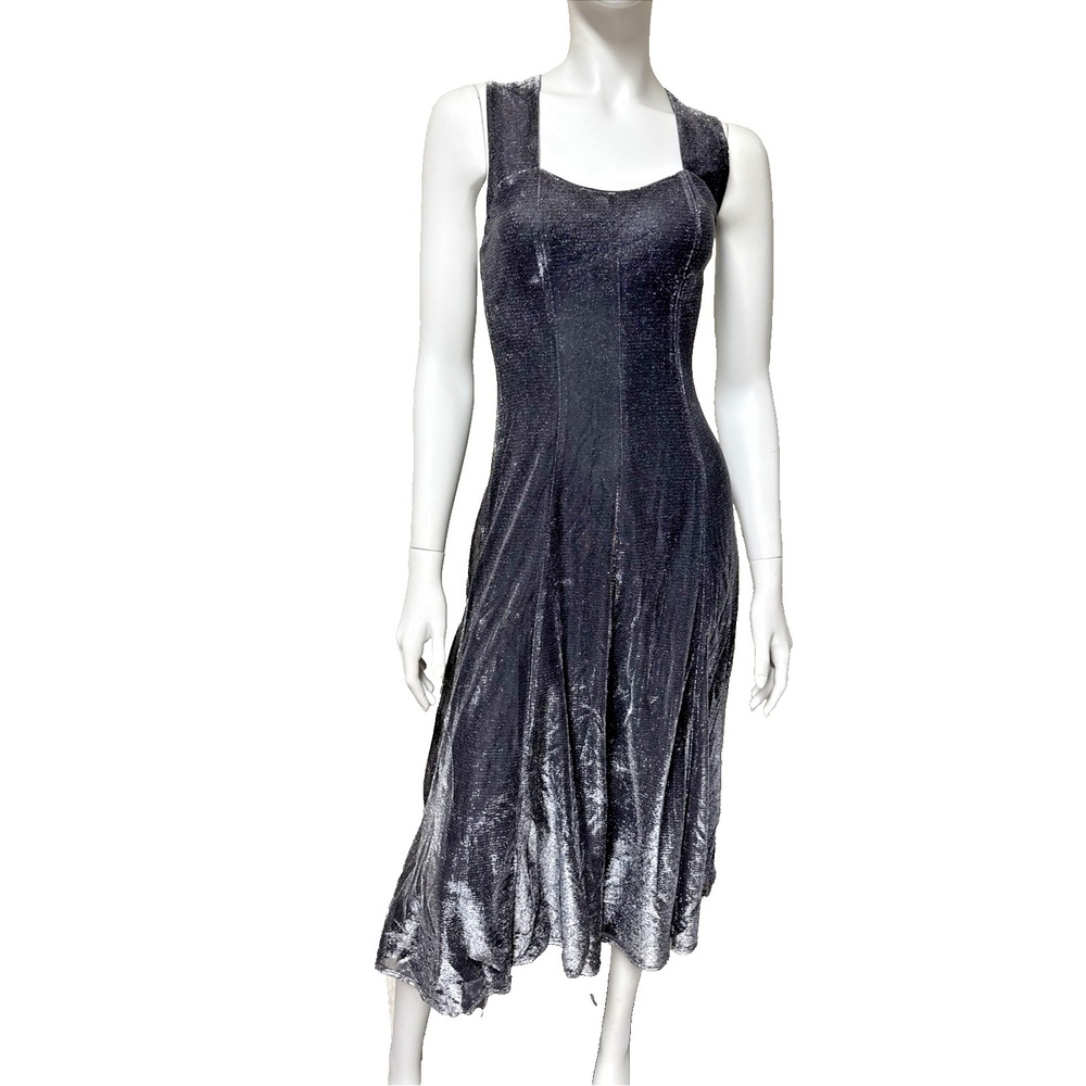 Vtg Y2K Formal Black Dress Prom Gown Small LBD 90s Grunge Whimsigoth Fairy Cyber